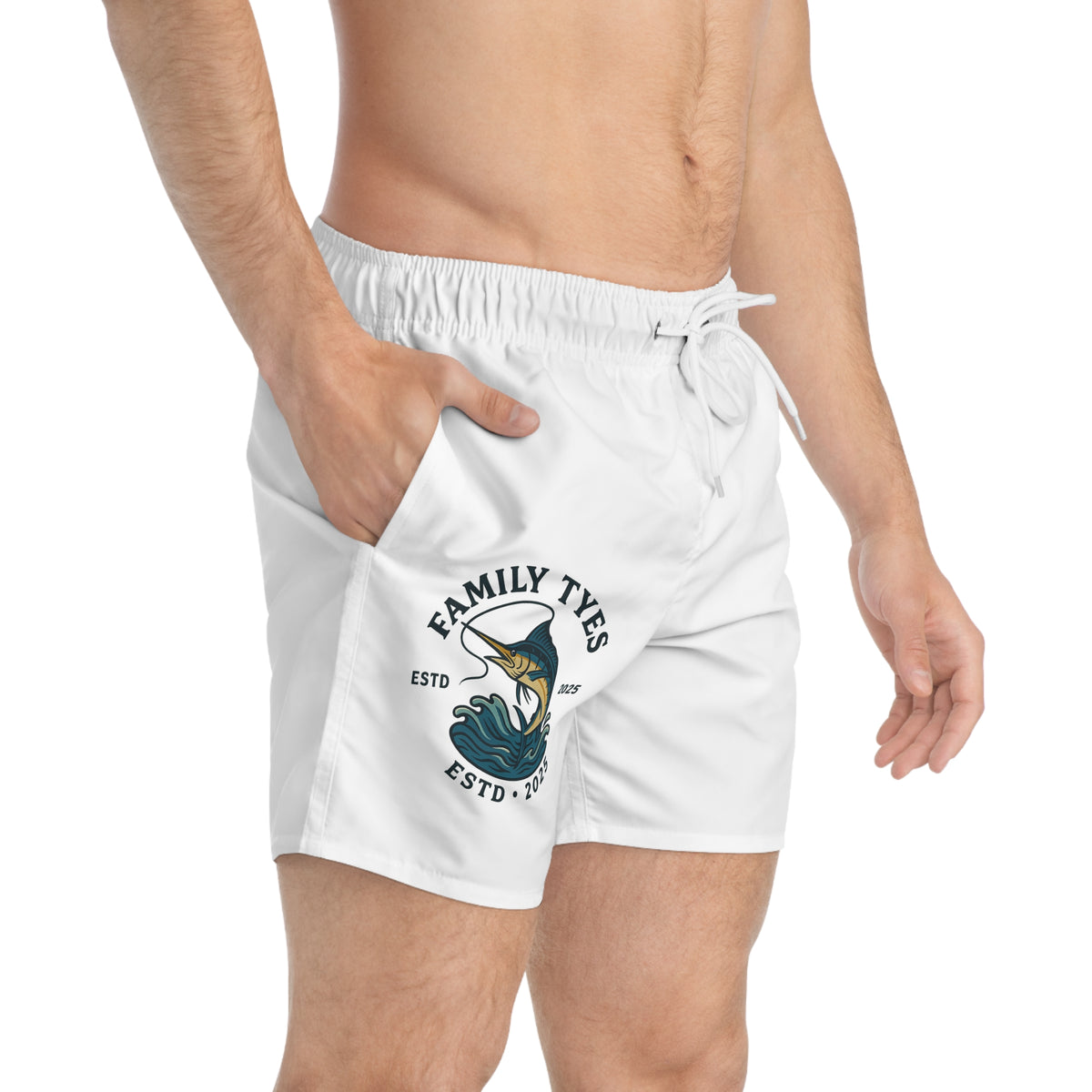 Copy of Copy of Family Tyes Fish Swim Trunks - ESTD 2025, Perfect for Summer Fun!