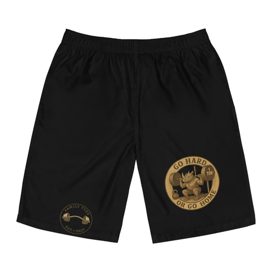 Big five lifting collection Men's Board Shorts - Go Hard or Go Home Gym Shorts for Beach & Workout