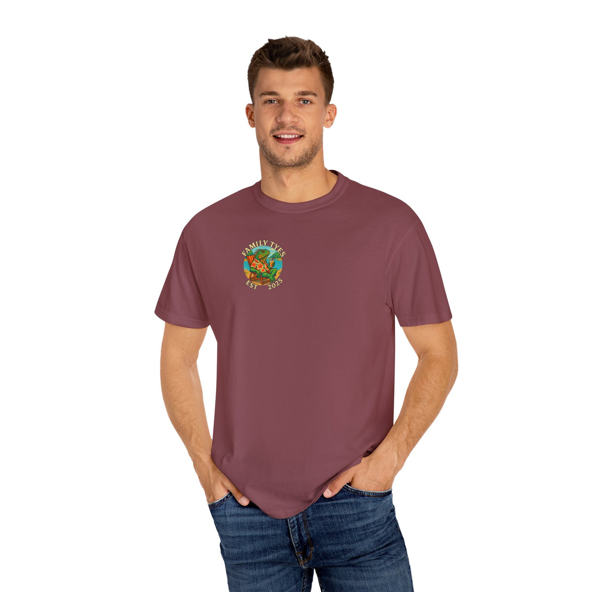 Chilled iguana party time Unisex Garment-Dyed T-Shirt - Family Tyes & Find Your Zen Design