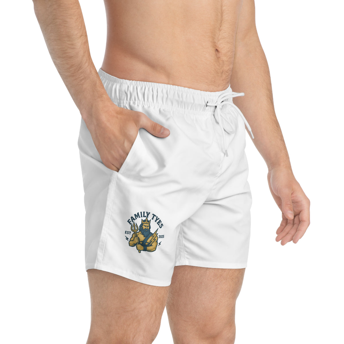 King Triton Family Ties Custom Swim Trunks, Beachwear, Swimwear, Summer Fashion, Pool Party Essentials, Family Reunion Gifts