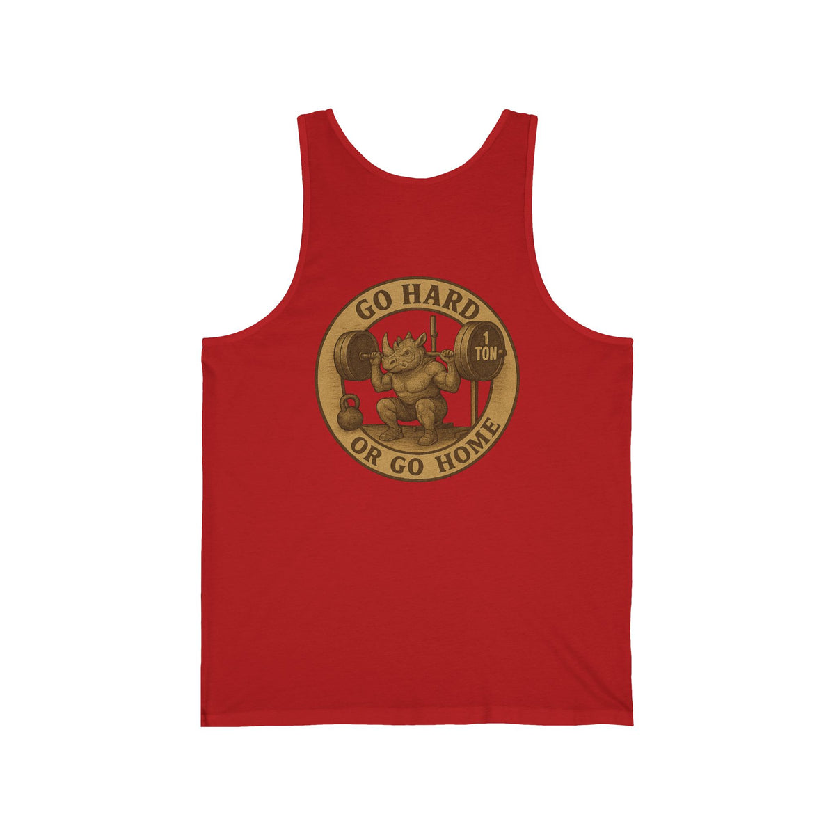 Funny Fitness Unisex Jersey Tank - 'Go Hard or Go Home' Gym Workout Apparel