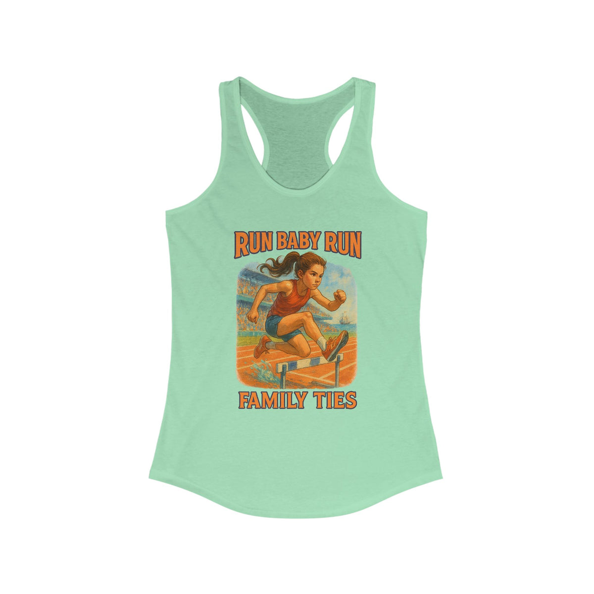 Vintage Run Baby Racerback Tank for Active Women