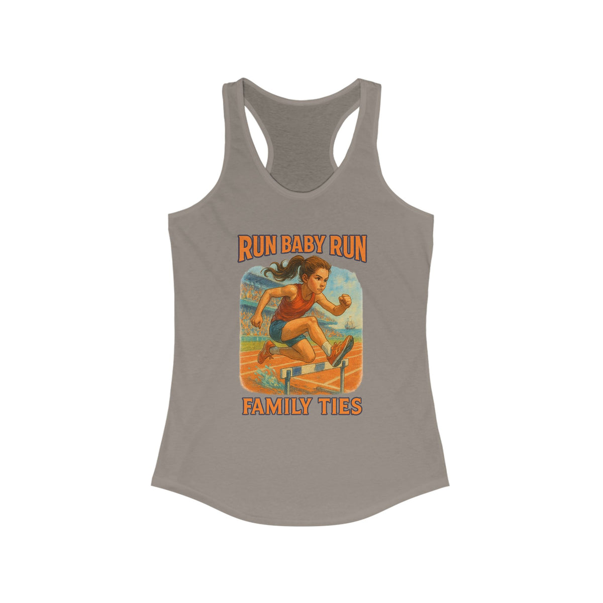 Vintage Run Baby Racerback Tank for Active Women