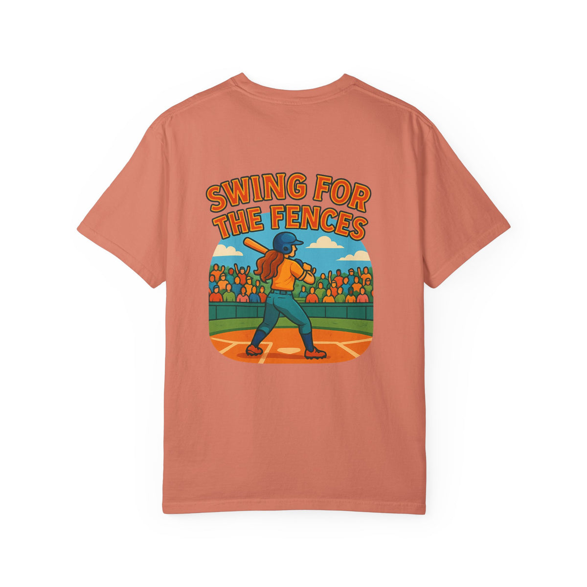 Family Tee sports collection - Swing for the Fences Unisex Garment-Dyed T-Shirt, Casual Wear, Sports Fan Apparel, Family Gatherings, Gift for Baseball Lovers