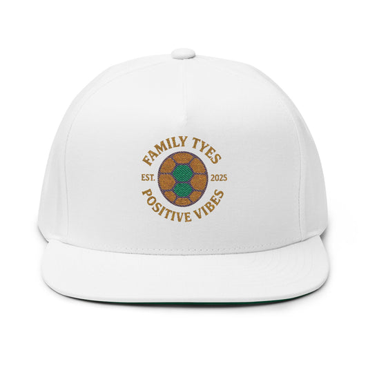 Turtle shell Embroidered Family Tyes Flat Bill Cap