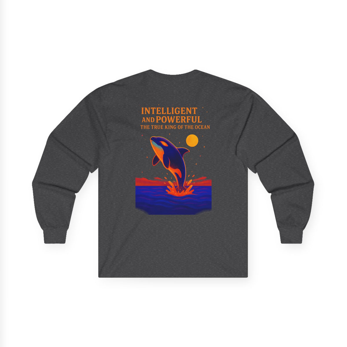 Unisex Long Sleeve Tee - Intelligent and Powerful Whale Design