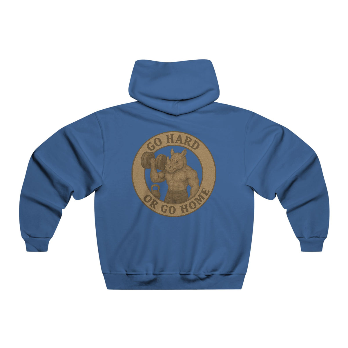 Men's Motivational Fitness Hoodie - Family Tree & Go Hard or Go Home Design