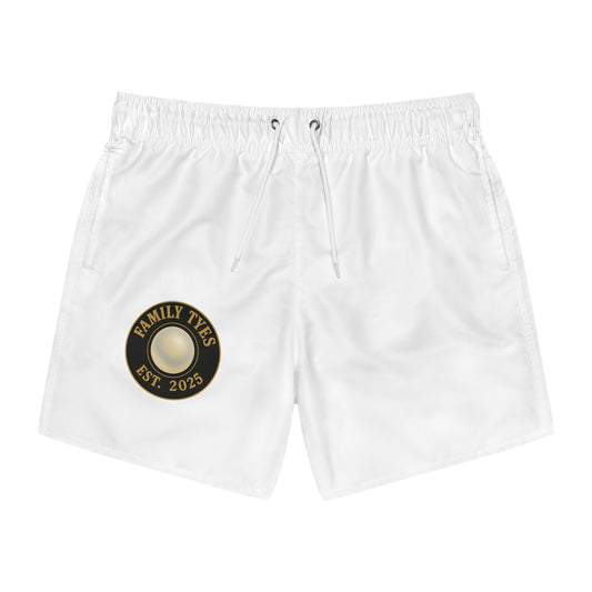 Custom Family Ties Swim Trunks, Beachwear, Summer Shorts, Vacation Gear, Pool Party Essentials, Family Reunion Apparel
