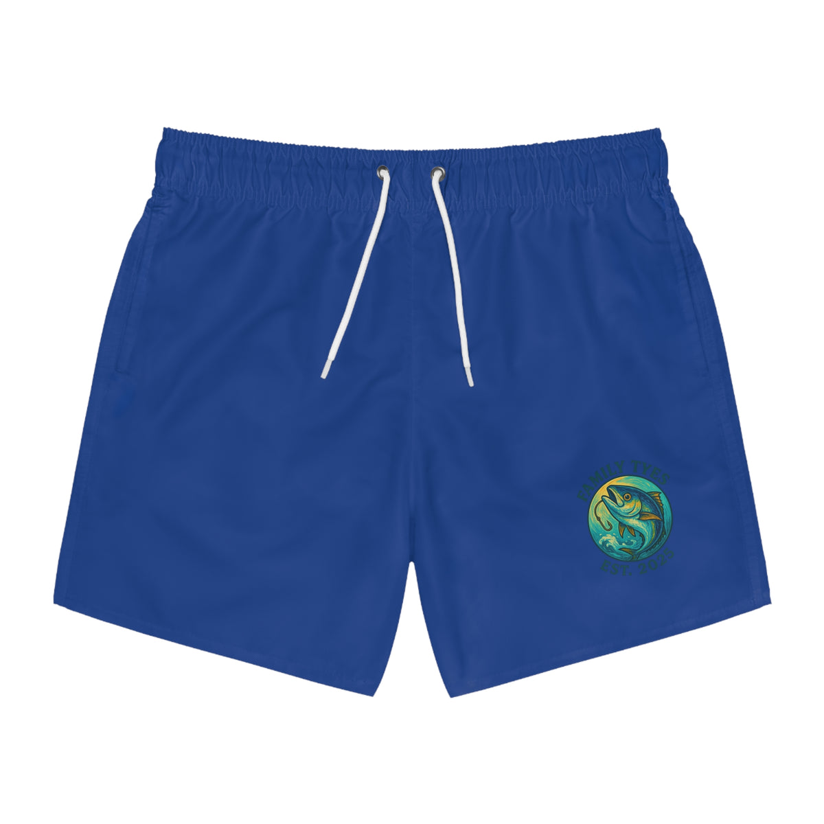 Tuna Vibrant AOP Swim Trunks for Summer Fun, Beachwear, Vacation, Poolside Relaxation, Perfect Gift for Dads and Beach Lovers