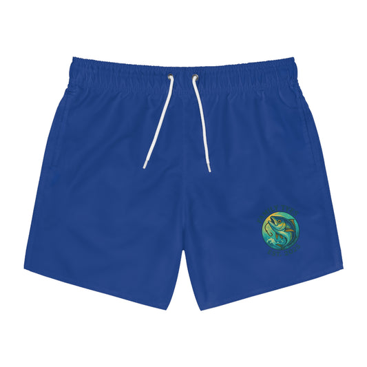 Tuna Vibrant AOP Swim Trunks for Summer Fun, Beachwear, Vacation, Poolside Relaxation, Perfect Gift for Dads and Beach Lovers