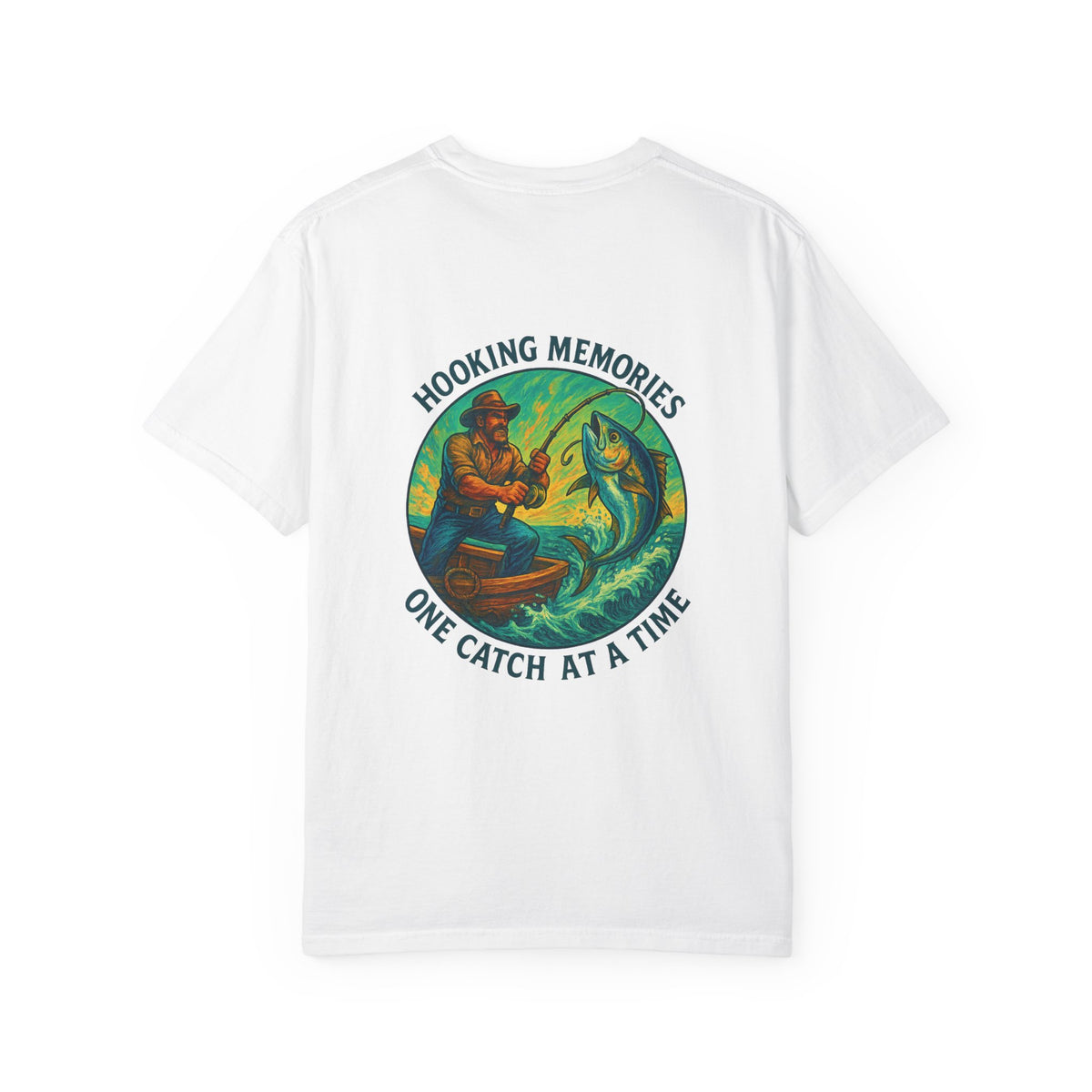 Tuna Unisex Garment-Dyed Fishing T-Shirt - "Hooking Memories" Graphic, Great for Outdoor Lovers, Gifts for Fishermen, Nature Adventures, [...]