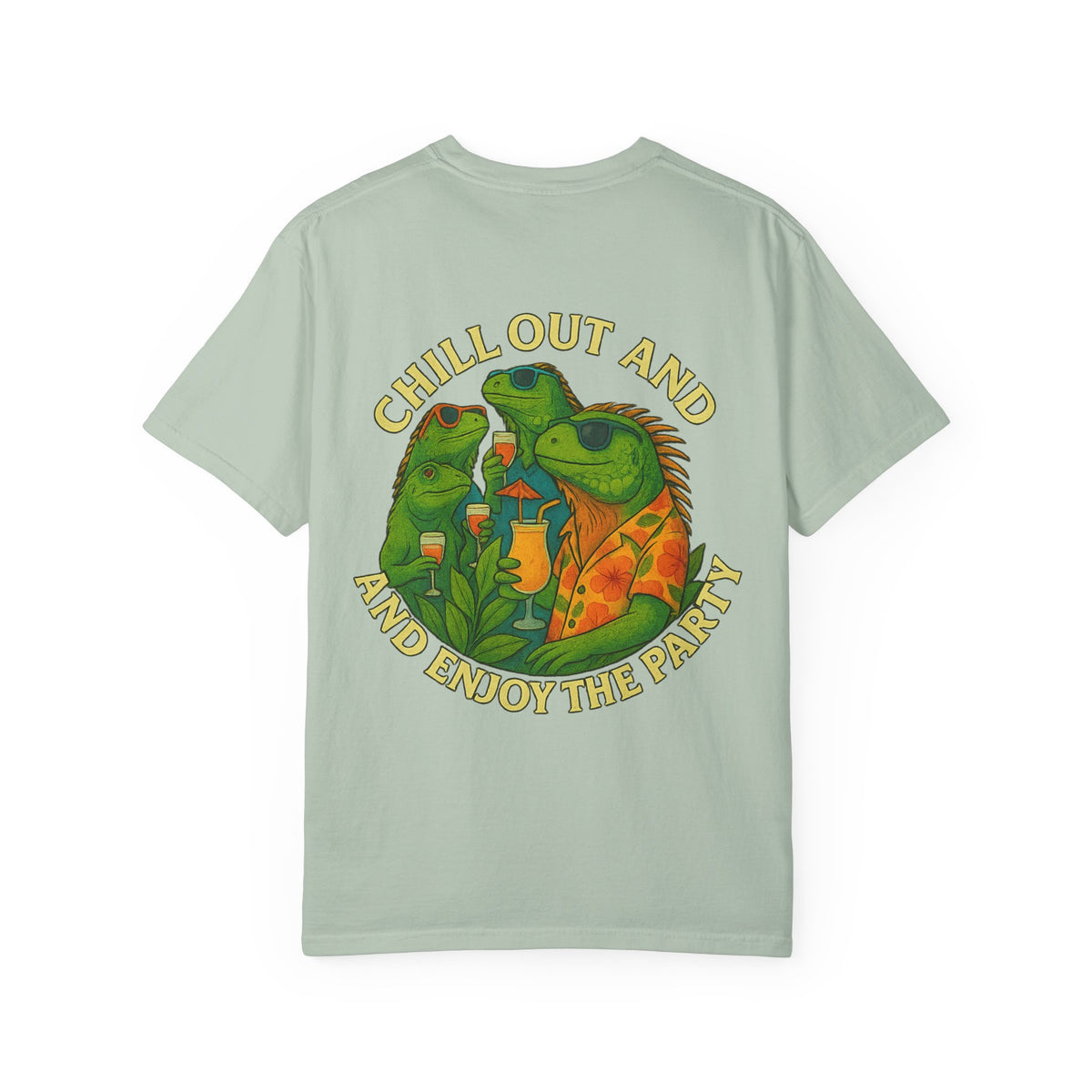 Chilled iguana party time Unisex Garment-Dyed T-Shirt - Family Tyes & Find Your Zen Design