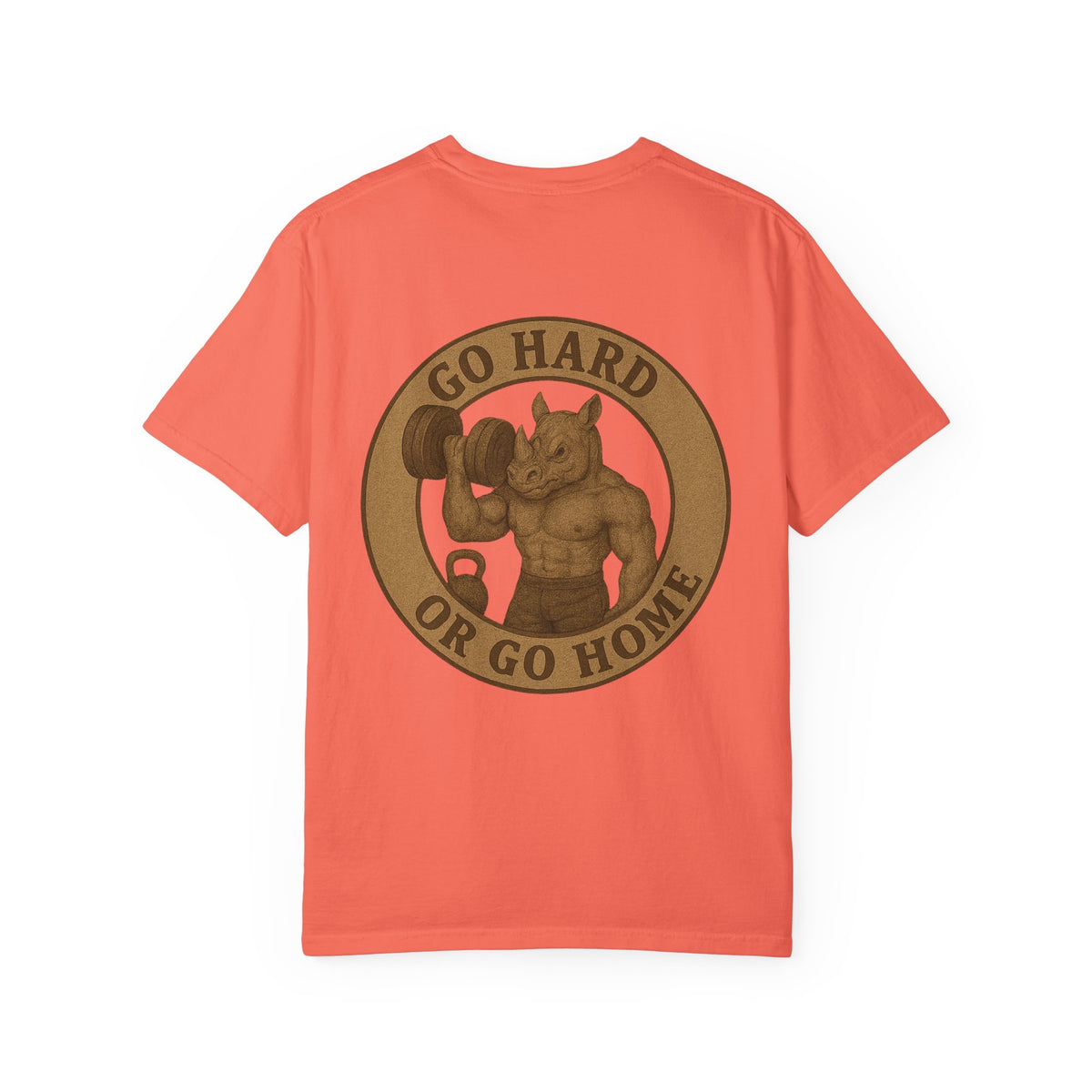 Motivational Fitness T-shirt - "Go Hard or Go Home" Unisex Garment-Dyed Tee