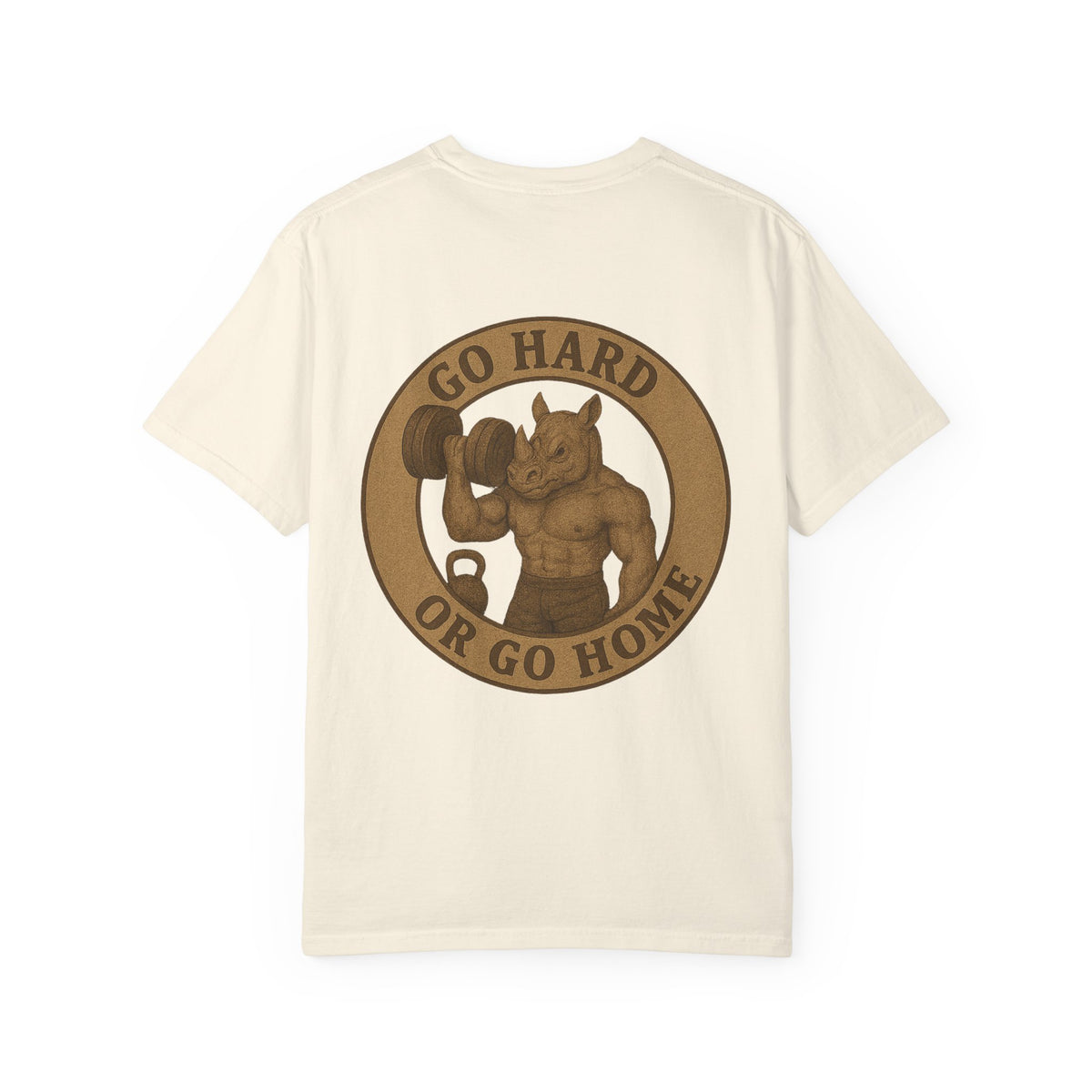 Motivational Fitness T-shirt - "Go Hard or Go Home" Unisex Garment-Dyed Tee