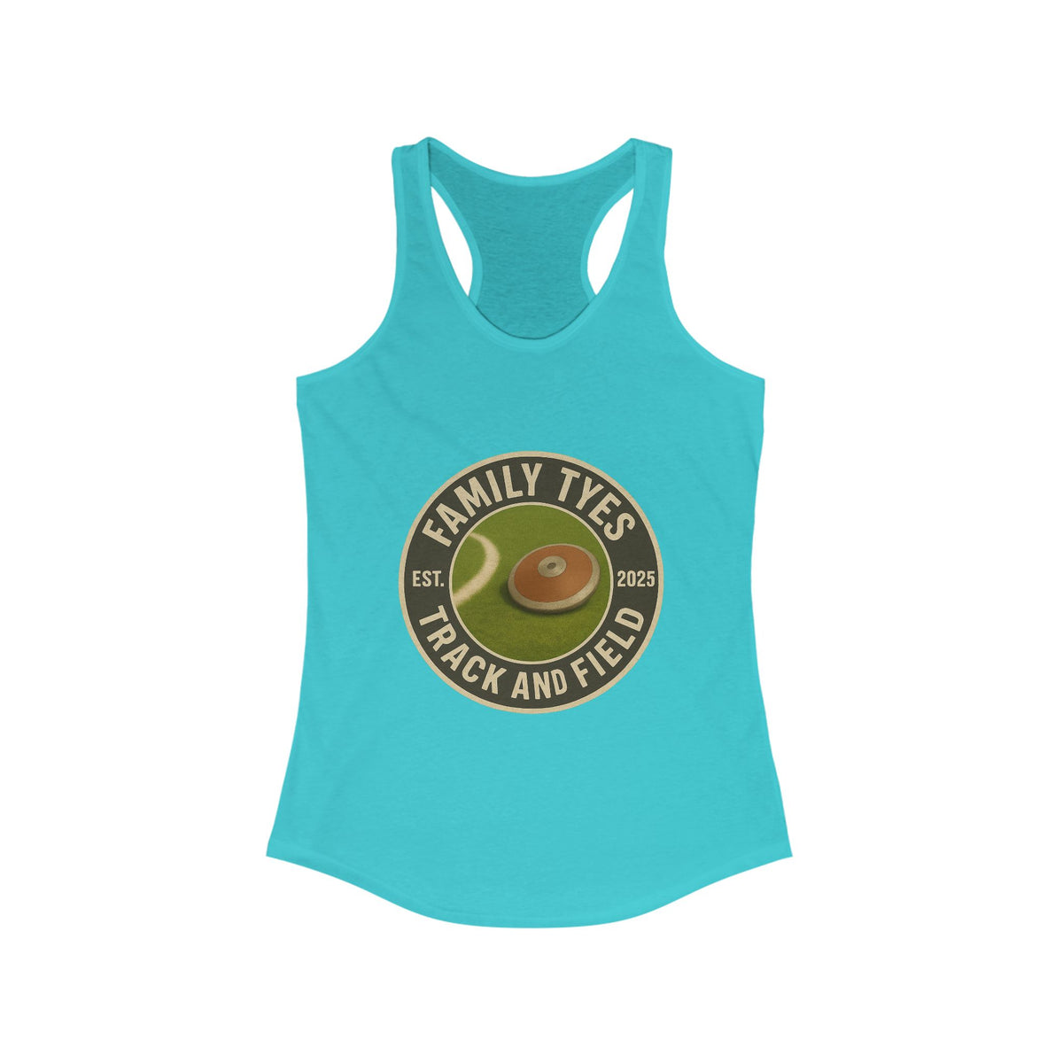 Discus Track and Field Racerback Tank for Women - Family Tyes - EST 2025
