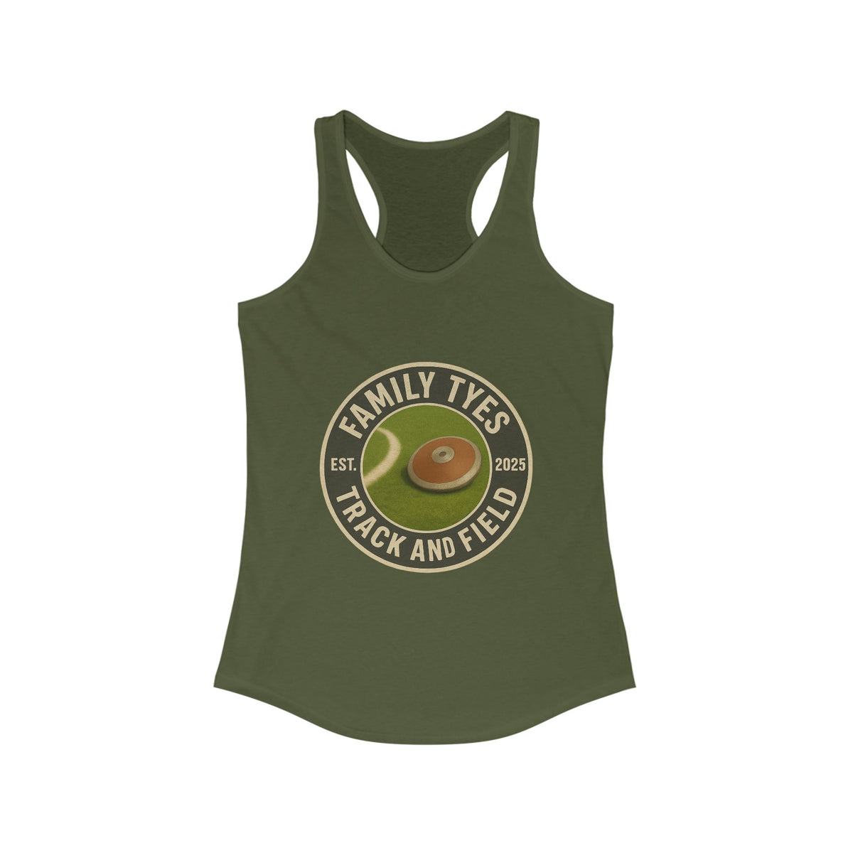 Discus Track and Field Racerback Tank for Women - Family Tyes  - EST 2025