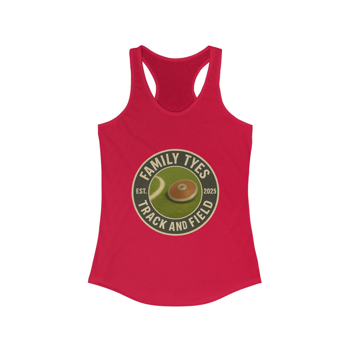 Discus Track and Field Racerback Tank for Women - Family Tyes  - EST 2025