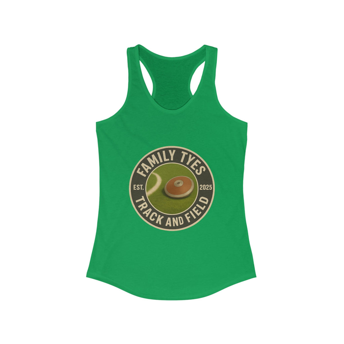 Discus Track and Field Racerback Tank for Women - Family Tyes  - EST 2025