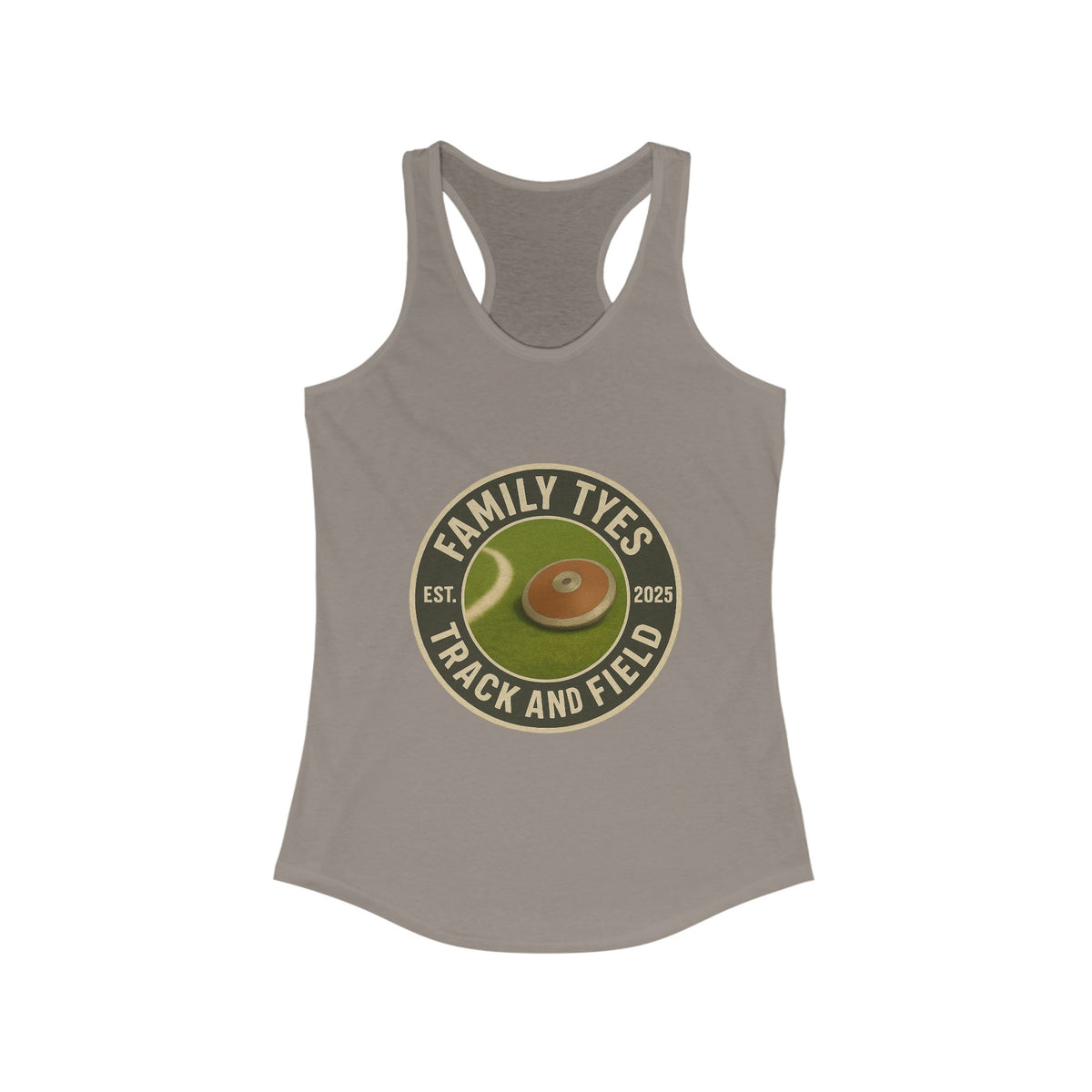 Discus Track and Field Racerback Tank for Women - Family Tyes  - EST 2025
