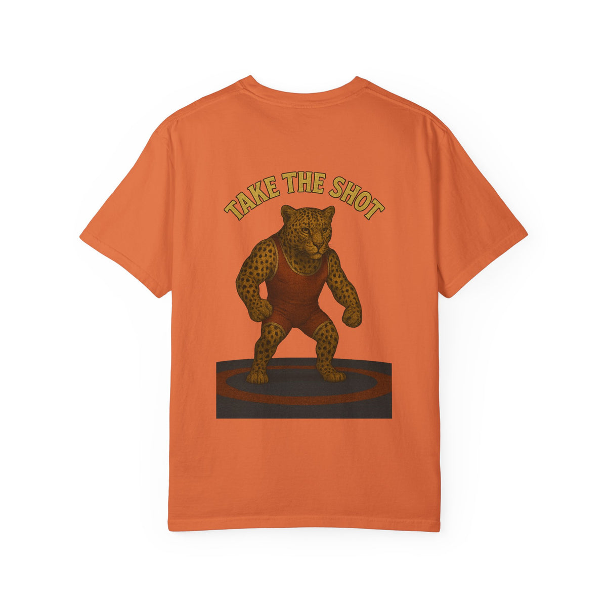 Big Five cheetah Wrestling Unisex Garment-Dyed T-Shirt - Bold Animal Art Tee