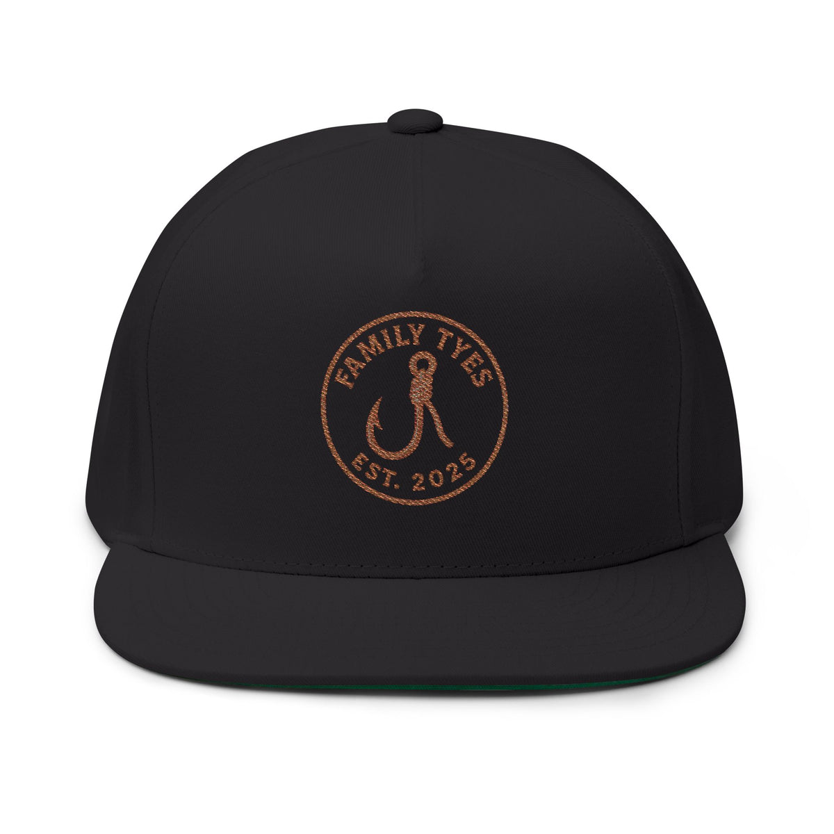Hook and knot Embroidered Family Tyes Flat Bill Cap