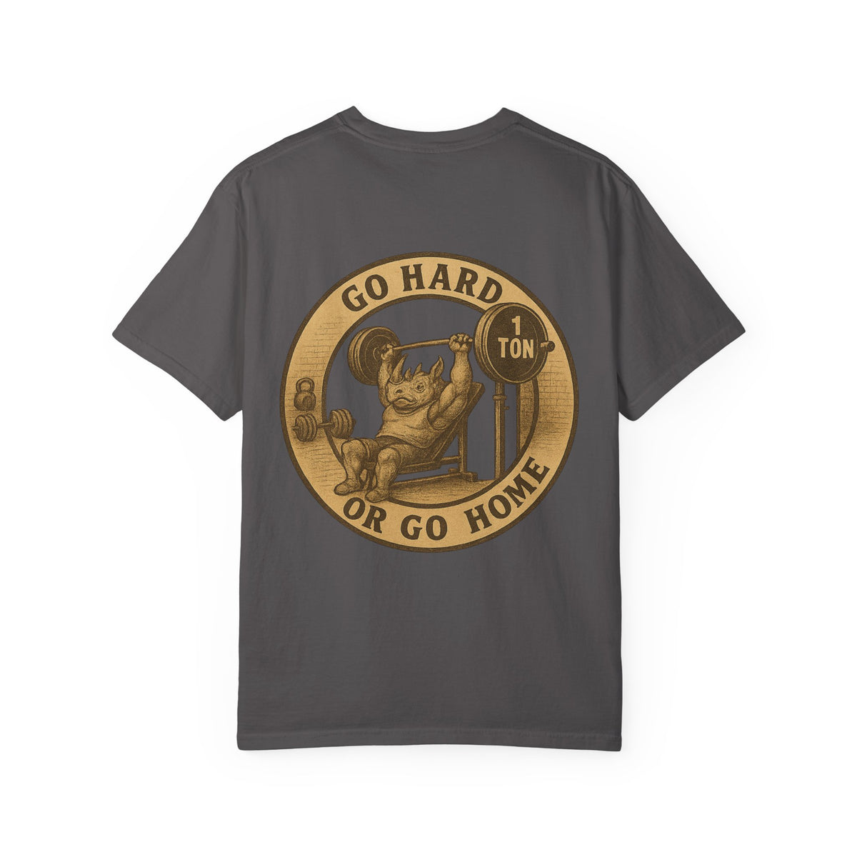 Motivational Workout T-Shirt - "Go Hard or Go Home" Gym Tee