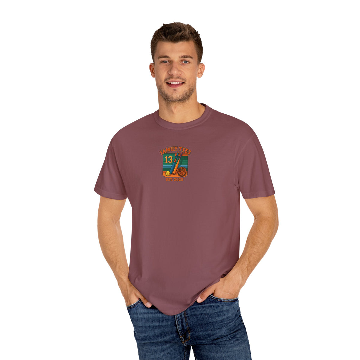 Family Tee sports collection - Swing for the Fences Unisex Garment-Dyed T-Shirt, Casual Wear, Sports Fan Apparel, Family Gatherings, Gift for Baseball Lovers