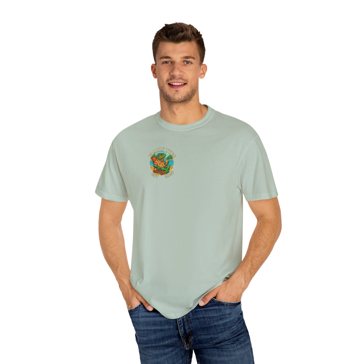 Chilled iguana party time Unisex Garment-Dyed T-Shirt - Family Tyes & Find Your Zen Design