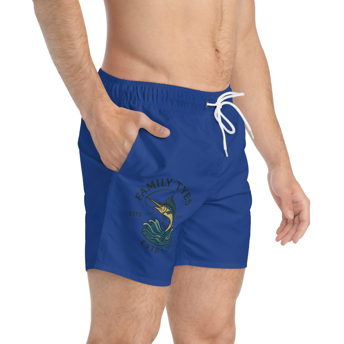 Copy of Copy of Family Tyes Fish Swim Trunks - ESTD 2025, Perfect for Summer Fun!