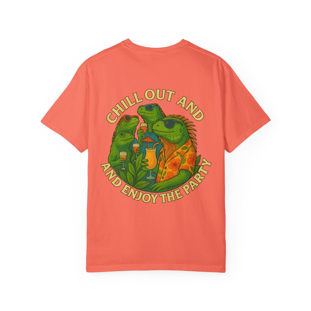 Chilled iguana party time Unisex Garment-Dyed T-Shirt - Family Tyes & Find Your Zen Design
