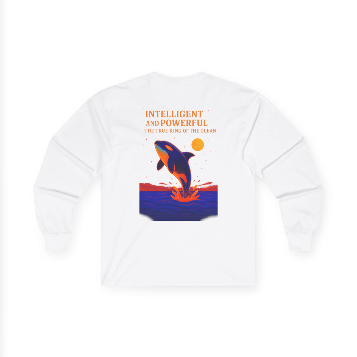 Unisex Long Sleeve Tee - Intelligent and Powerful Whale Design