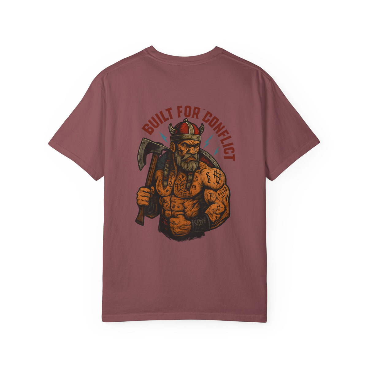 Built for conflict VIKING Unisex Garment-Dyed T-shirt - Family Ties, Guilt for Conflict, Casual Wear, Gift for Him, Father's Day Tee