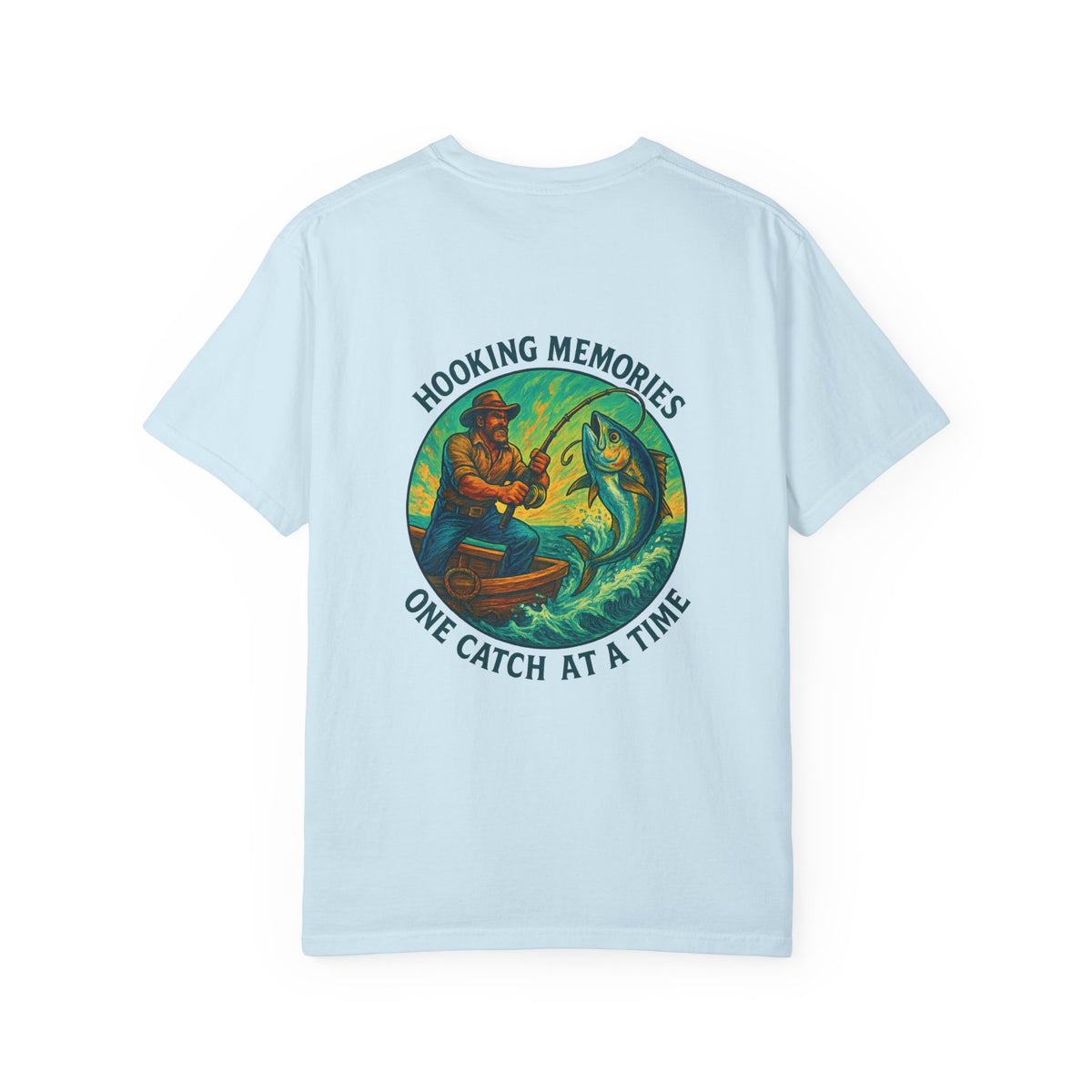 Tuna Unisex Garment-Dyed Fishing T-Shirt - "Hooking Memories" Graphic, Great for Outdoor Lovers, Gifts for Fishermen, Nature Adventures, [...]