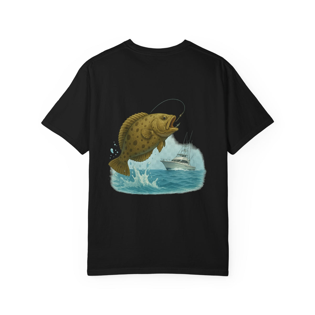 Fishing Family T-Shirt, Unisex Garment-Dyed Tee, Perfect for Fishing Lovers, Family Outings, Gifts for Dad, Ocean Adventure Tee