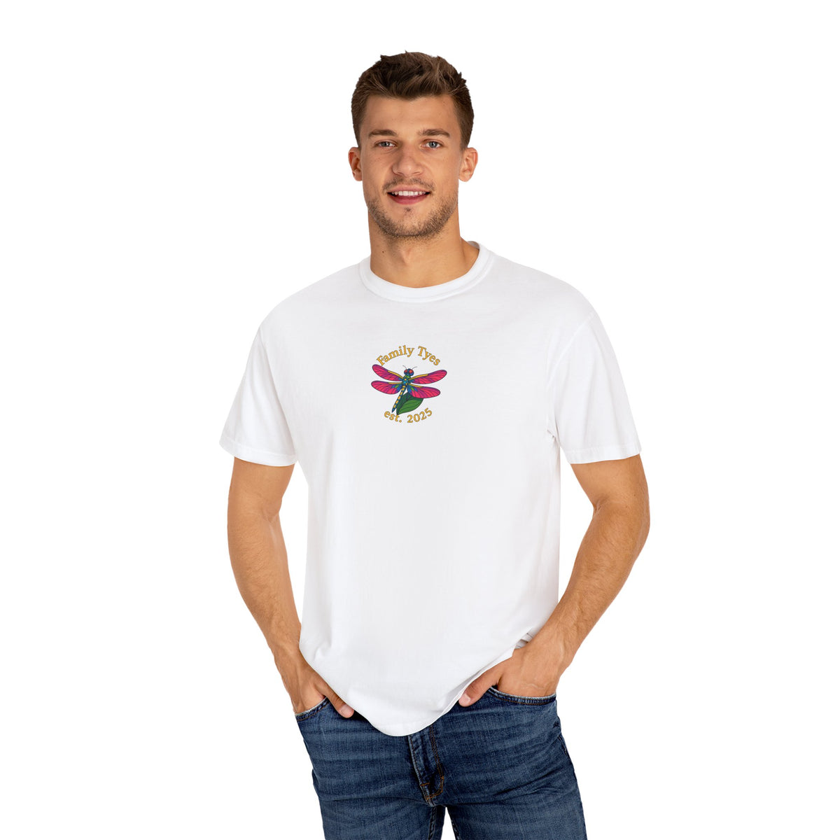 Family Type Dragonfly Unisex Garment-Dyed T-Shirt - Inspired by Change, Agility & Hope