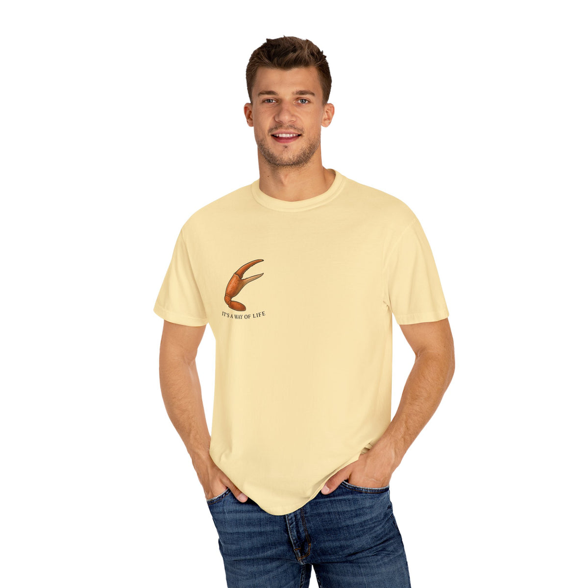 Family Tyes Crab Graphic T-Shirt - Unisex Garment-Dyed Tee