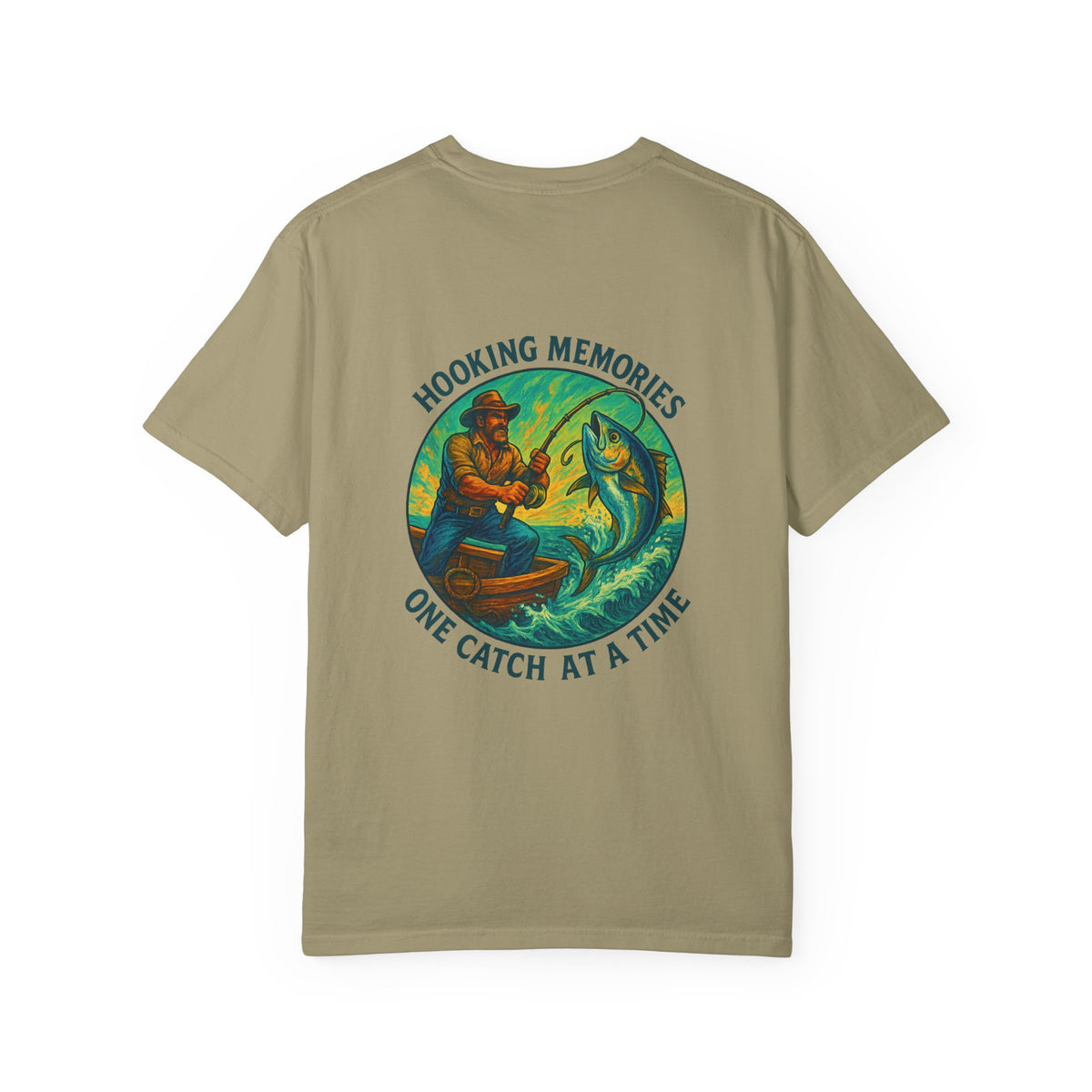 Tuna Unisex Garment-Dyed Fishing T-Shirt - "Hooking Memories" Graphic, Great for Outdoor Lovers, Gifts for Fishermen, Nature Adventures, [...]