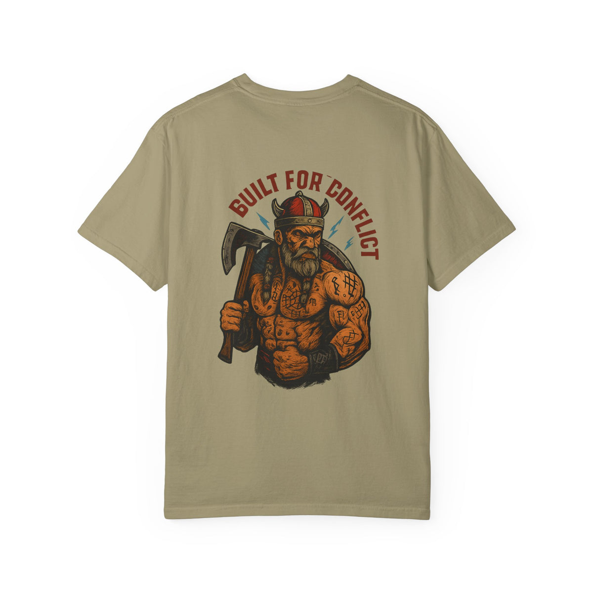 Built for conflict VIKING Unisex Garment-Dyed T-shirt - Family Ties, Guilt for Conflict, Casual Wear, Gift for Him, Father's Day Tee