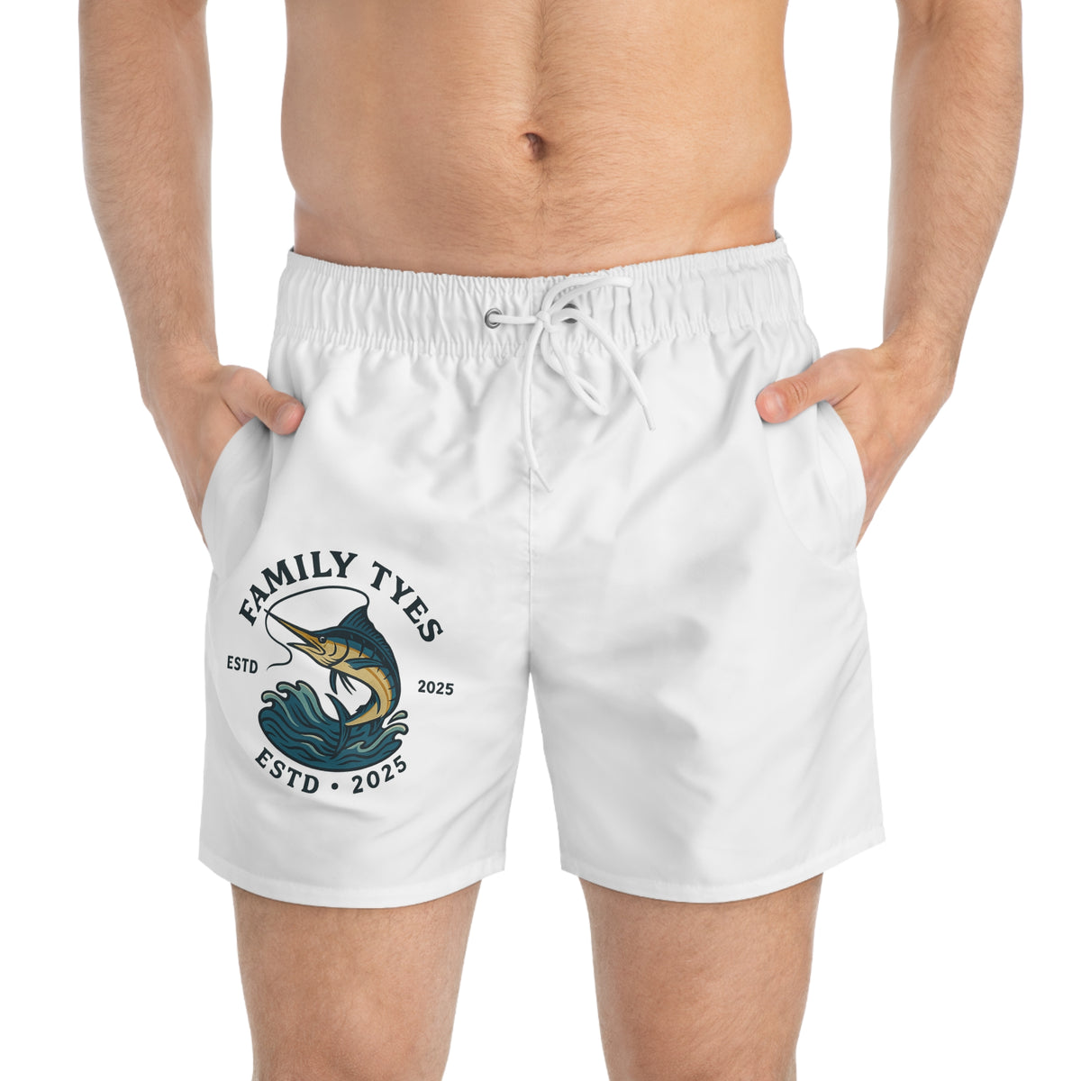 Copy of Copy of Family Tyes Fish Swim Trunks - ESTD 2025, Perfect for Summer Fun!