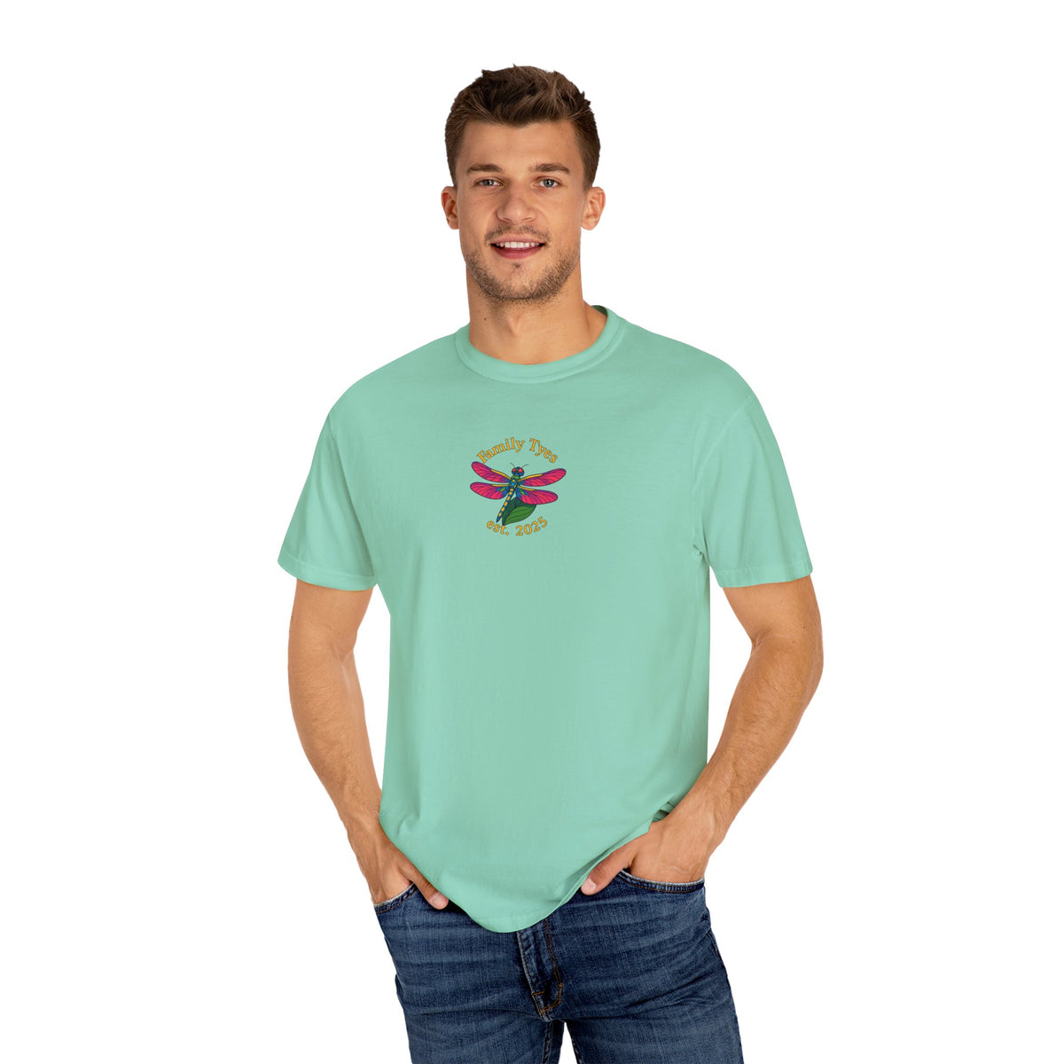 Family Type Dragonfly Unisex Garment-Dyed T-Shirt - Inspired by Change, Agility & Hope