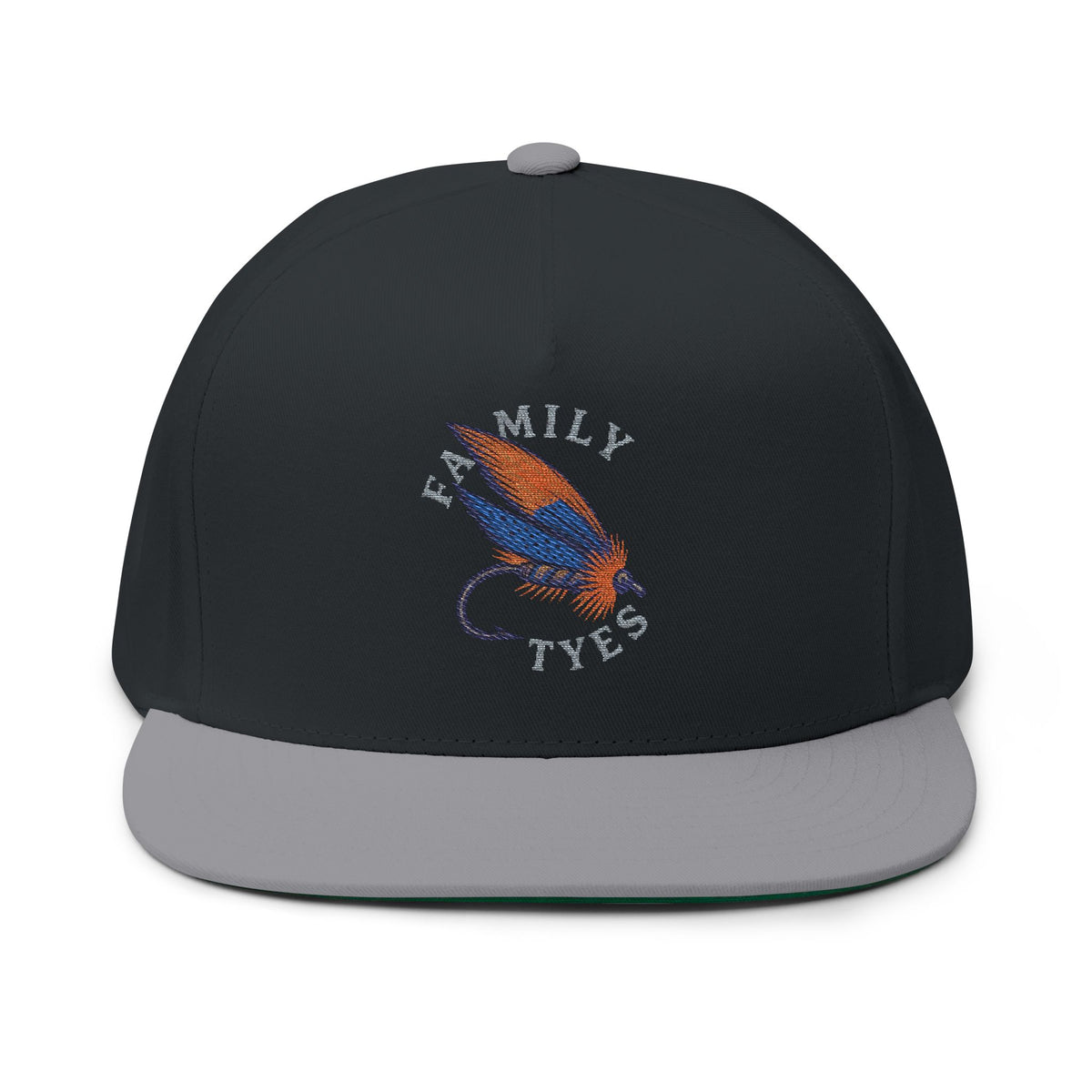 Fly fishing  Embroidered Family Tyes Flat Bill Cap