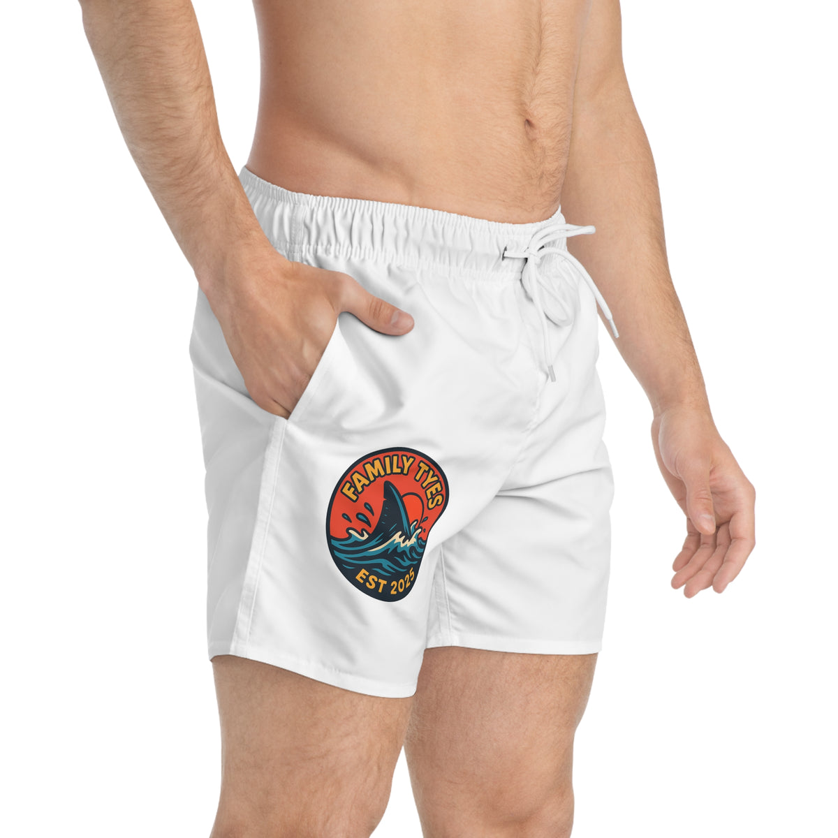 Personalized shark Family Tyes Swim Trunks - Summer Fun Essential