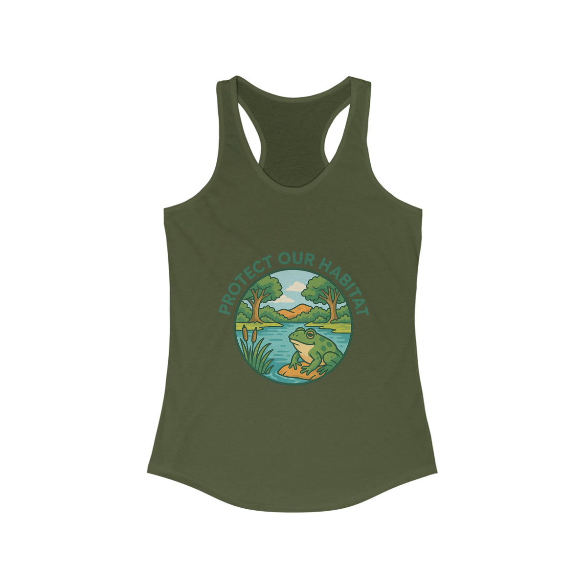 Protect our habitat Racerback Tank Top - Perfect for Summer Celebrations