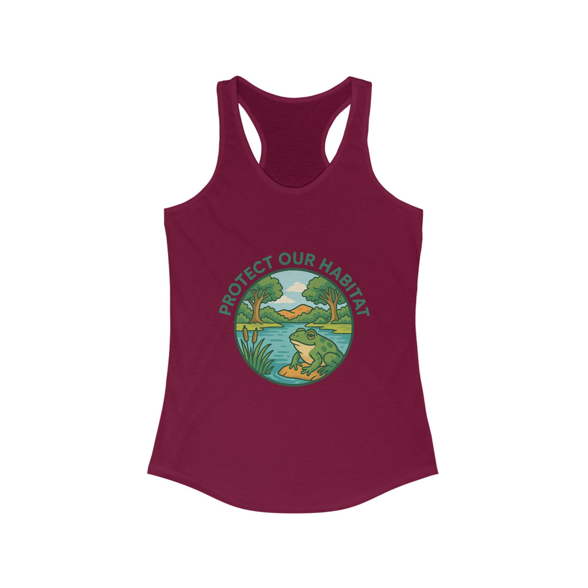 Protect our habitat Racerback Tank Top - Perfect for Summer Celebrations