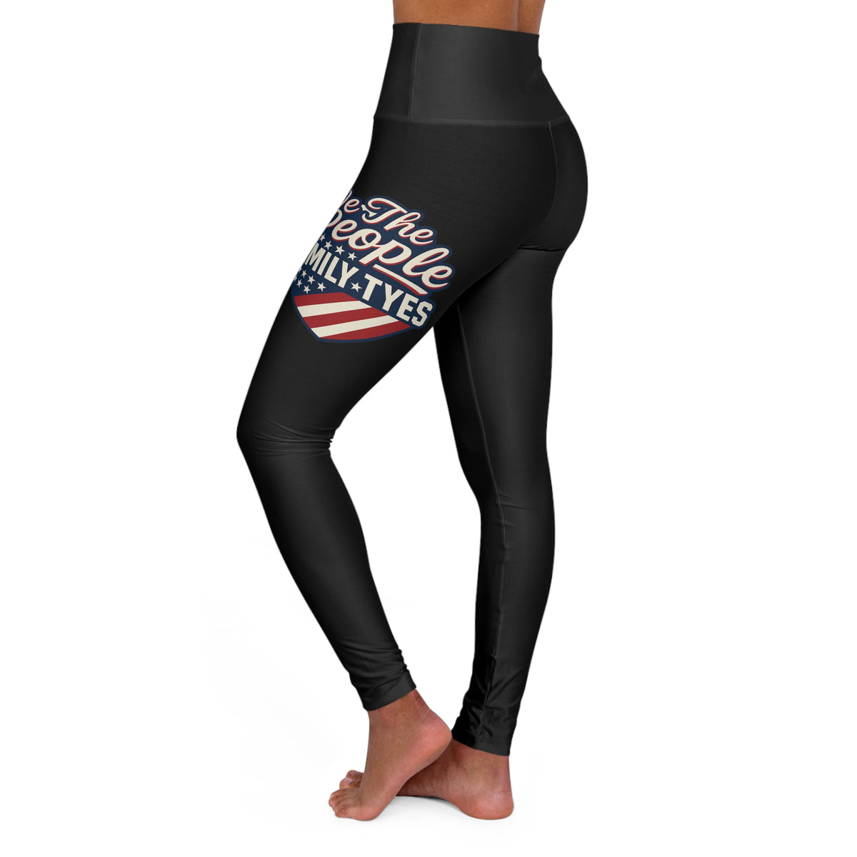 High Waisted Yoga Leggings with We The People  Design | Comfortable & Stylish Activewear