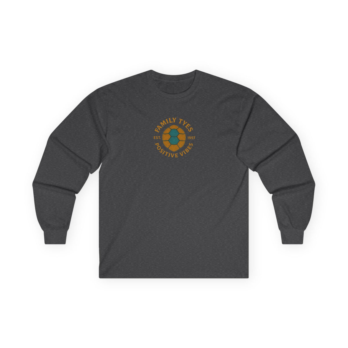 Unisex Long Sleeve Tee - Positive Vibes & Peaceful Turtle Design