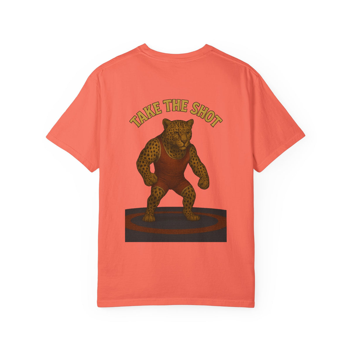 Big Five cheetah Wrestling Unisex Garment-Dyed T-Shirt - Bold Animal Art Tee