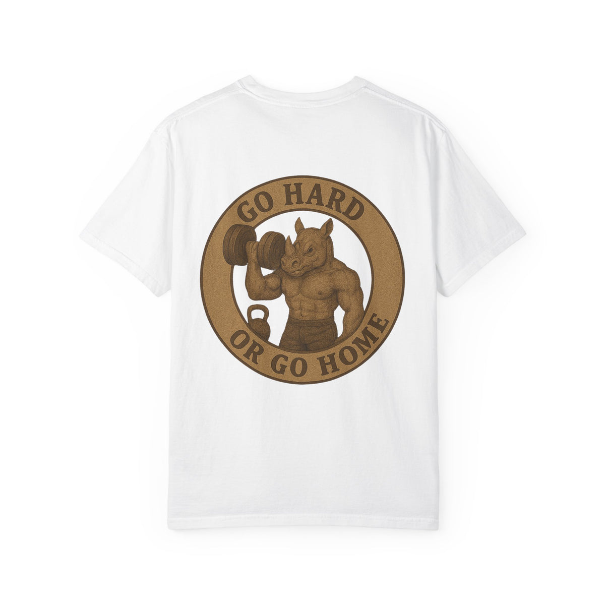 Motivational Fitness T-shirt - "Go Hard or Go Home" Unisex Garment-Dyed Tee