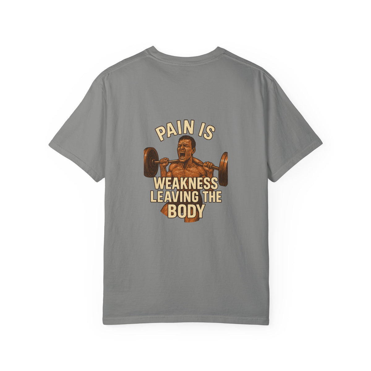 Unisex Motivational Gym T-Shirt | No Pain, Pain is Weakness Leaving the Body, Fitness Gift, Workout Tee, Bodybuilding Apparel