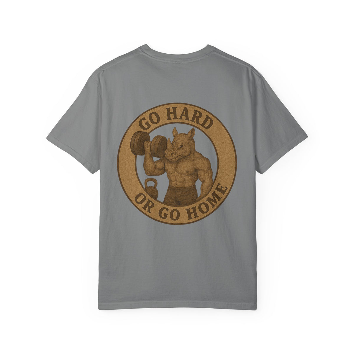 Motivational Fitness T-shirt - "Go Hard or Go Home" Unisex Garment-Dyed Tee
